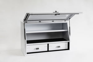 Trade quality, vehicle mounted toolboxes with draws, designed and made in New Zealand.